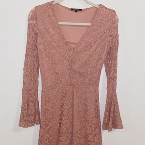 Pink Laced Dress (Large)